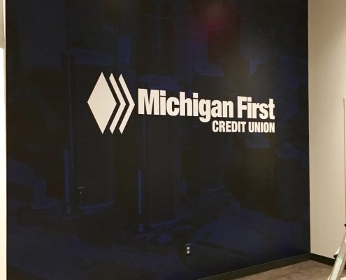 Little Caesars Arena Michigan First Wall Wrap LCA Michigan First Wall Wrap