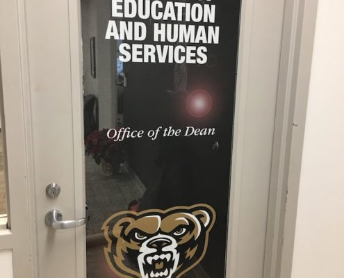 OaklandU DoorGraphicOfficeofDean